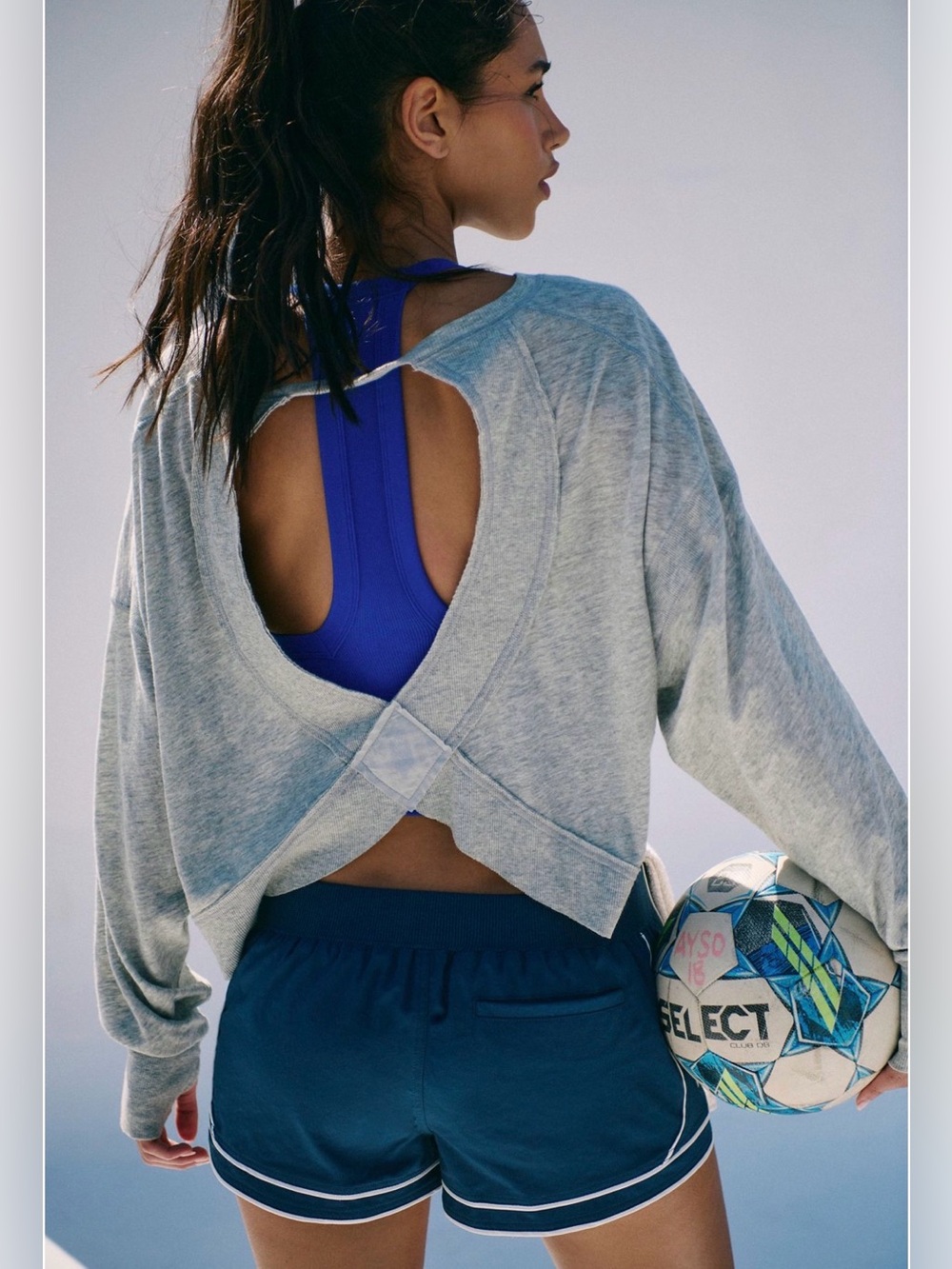 NWOT FP Movement by Free People My Time Layer Long Sleeve in Heather Grey Size L